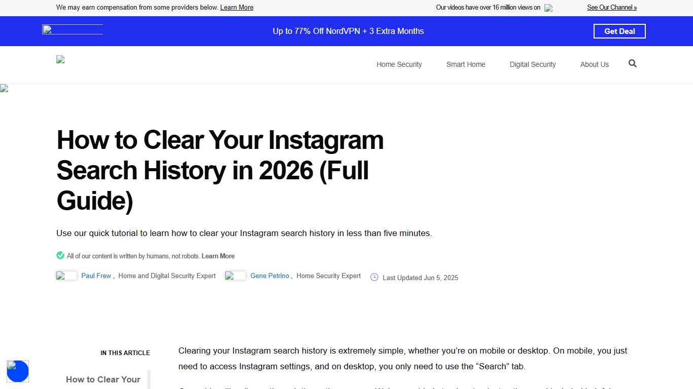 How to Clear Your Instagram Search History in 2026 (Full Guide) Security.org